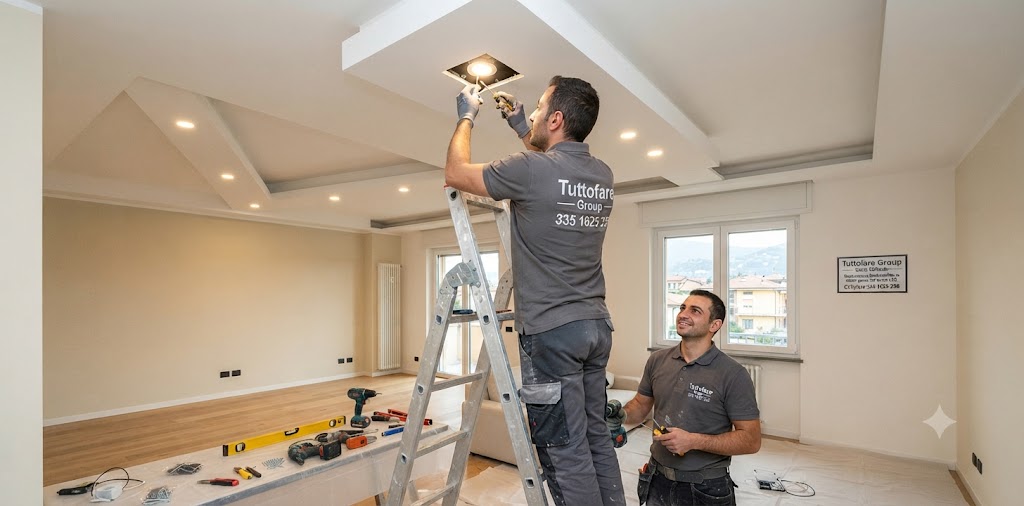 Realizzazione controsoffitto in cartongesso con faretti LED — Sesto Calende