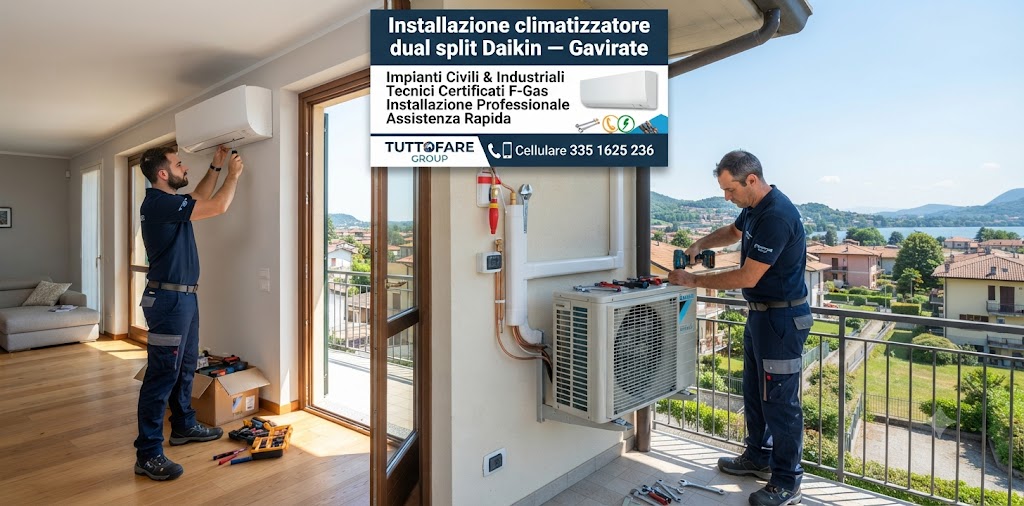 Installazione climatizzatore dual split Daikin — Gavirate