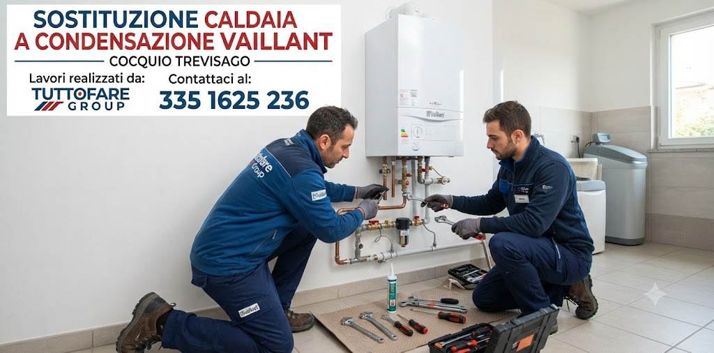 Sostituzione caldaia a condensazione Vaillant — Cocquio Trevisago