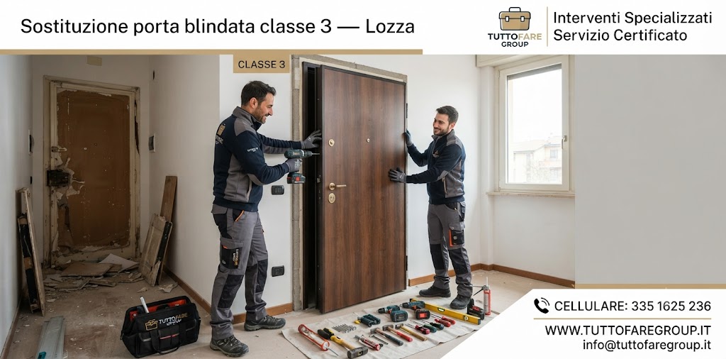 Sostituzione porta blindata classe 3 — Lozza