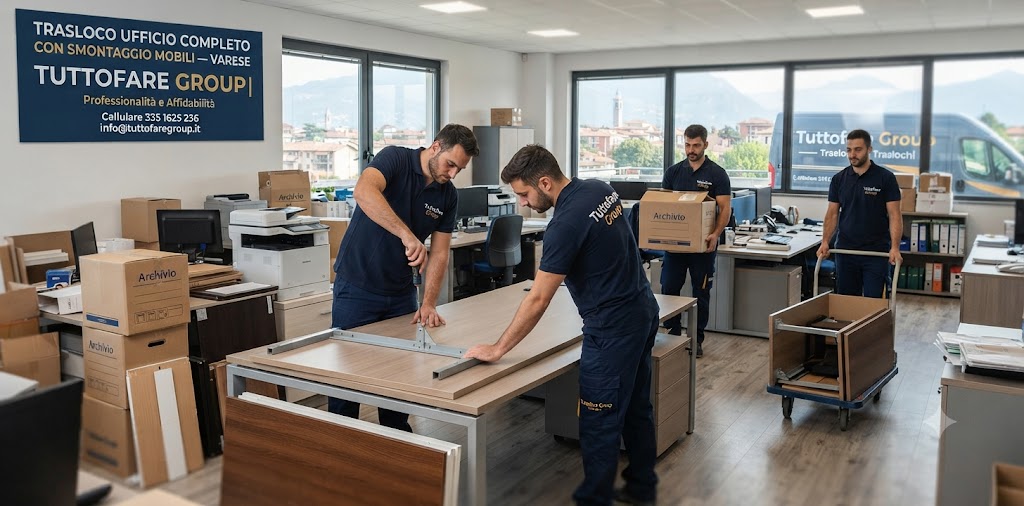 Trasloco ufficio completo con smontaggio mobili — Varese